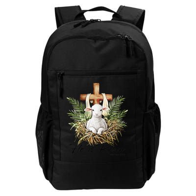 He Is Risen Lamb Cross Jesus Religious Christian Women Backpack