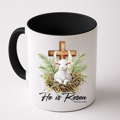 He Is Risen Lamb Cross Jesus Religious Christian Women Mug