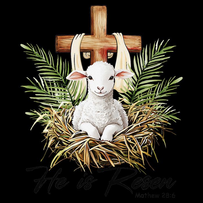 He Is Risen Lamb Cross Jesus Religious Christian Women 16 in Basic Backpack