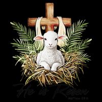 He Is Risen Lamb Cross Jesus Religious Christian Women Visor