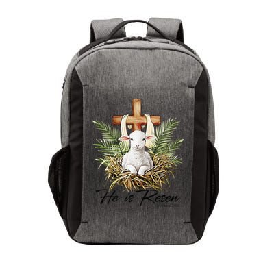 He Is Risen Lamb Cross Jesus Religious Christian Women Vector Backpack