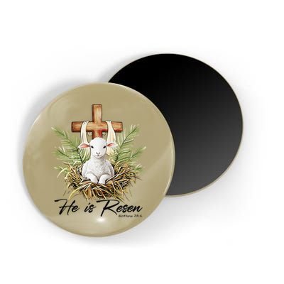 He Is Risen Lamb Cross Jesus Religious Christian Women Magnet