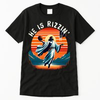 He Is Rizzin Basketball Jesus Retro Easter Christian Trendy Design Tall T-Shirt