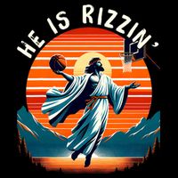 He Is Rizzin Basketball Jesus Retro Easter Christian Trendy Design Button
