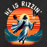 He Is Rizzin Basketball Jesus Retro Easter Christian Trendy Design 15oz Campfire Ceramic Mug