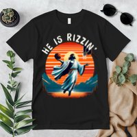 He Is Rizzin Basketball Jesus Retro Easter Christian Trendy Design Premium T-Shirt