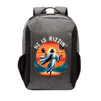 He Is Rizzin Basketball Jesus Retro Easter Christian Trendy Design Vector Backpack
