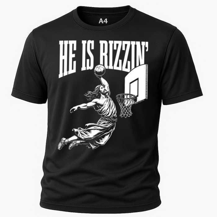 He Is Rizzin Funny Jesus Meme He Is Rizzen Performance Shirt