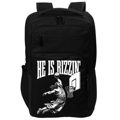 He Is Rizzin Funny Jesus Meme He Is Rizzen Impact Tech Backpack