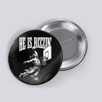 He Is Rizzin Funny Jesus Meme He Is Rizzen Button