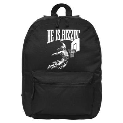He Is Rizzin Funny Jesus Meme He Is Rizzen 16 in Basic Backpack
