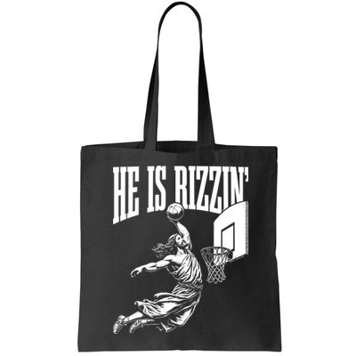 He Is Rizzin Funny Jesus Meme He Is Rizzen Bag