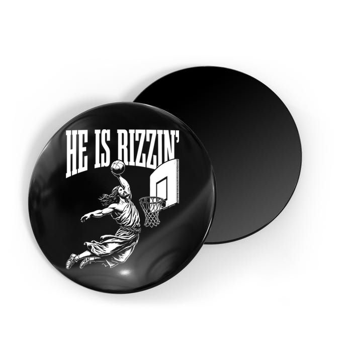 He Is Rizzin Funny Jesus Meme He Is Rizzen Magnet