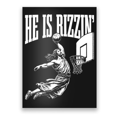 He Is Rizzin Funny Jesus Meme He Is Rizzen Poster
