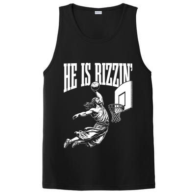 He Is Rizzin Funny Jesus Meme He Is Rizzen PosiCharge Competitor Tank