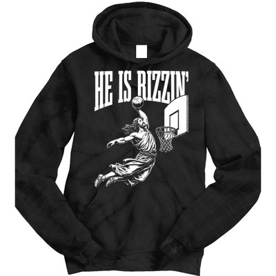 He Is Rizzin Funny Jesus Meme He Is Rizzen Tie Dye Hoodie