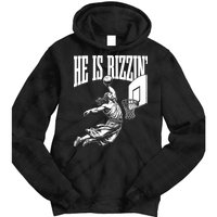 He Is Rizzin Funny Jesus Meme He Is Rizzen Tie Dye Hoodie