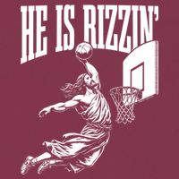 He Is Rizzin Funny Jesus Meme He Is Rizzen 16oz Travel Tumbler