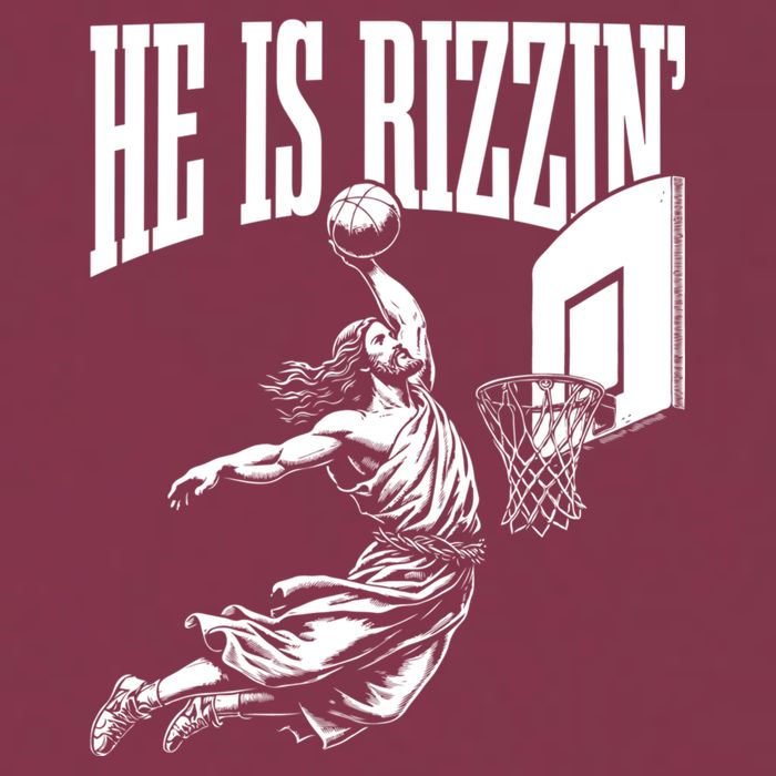 He Is Rizzin Funny Jesus Meme He Is Rizzen 16oz Travel Tumbler