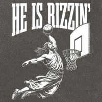 He Is Rizzin Funny Jesus Meme He Is Rizzen Cotton Canvas Backpack