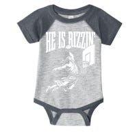 He Is Rizzin Funny Jesus Meme He Is Rizzen Infant Baby Jersey Bodysuit