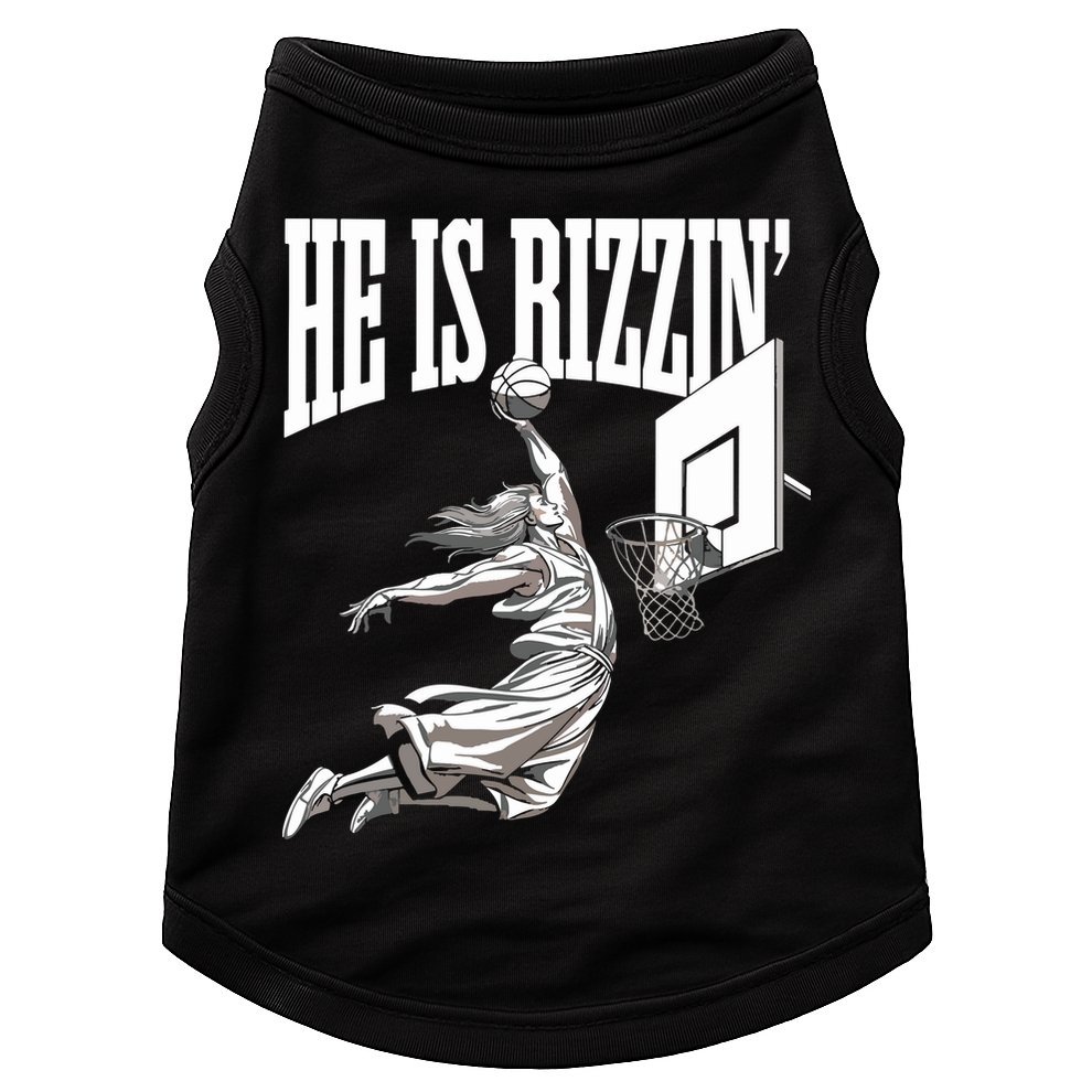 He Is Rizzin Basketball Jesus Dunk Memes Humor Doggie Tank