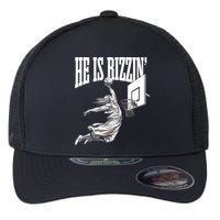 He Is Rizzin Basketball Jesus Dunk Memes Humor Flexfit Unipanel Trucker Cap