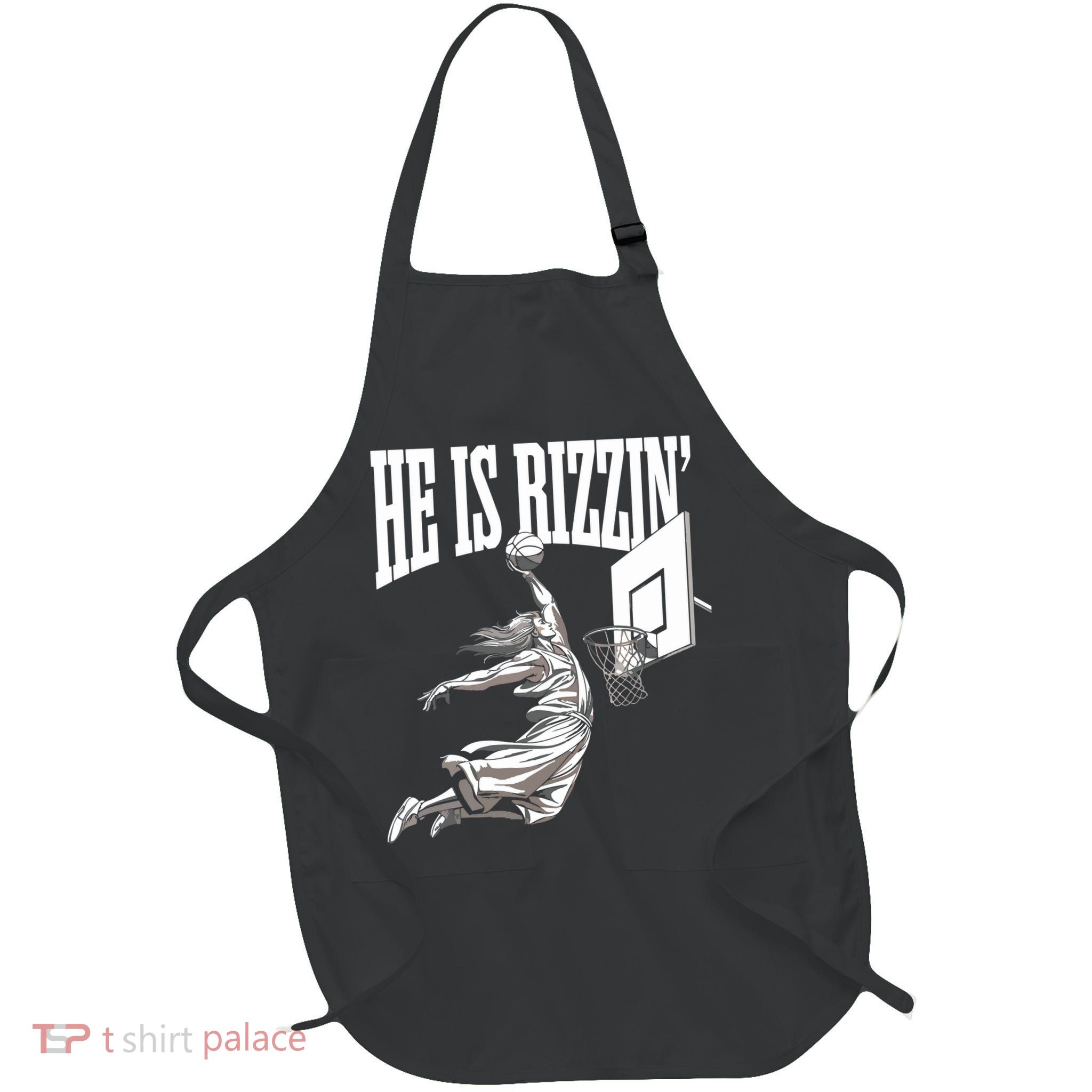 He Is Rizzin Basketball Jesus Dunk Memes Humor Apron