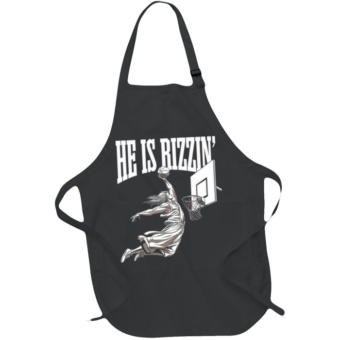He Is Rizzin Basketball Jesus Dunk Memes Humor Apron