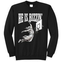 He Is Rizzin Basketball Jesus Dunk Memes Humor Sweatshirt