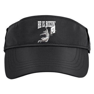 He Is Rizzin Basketball Jesus Dunk Memes Humor Adult Drive Performance Visor
