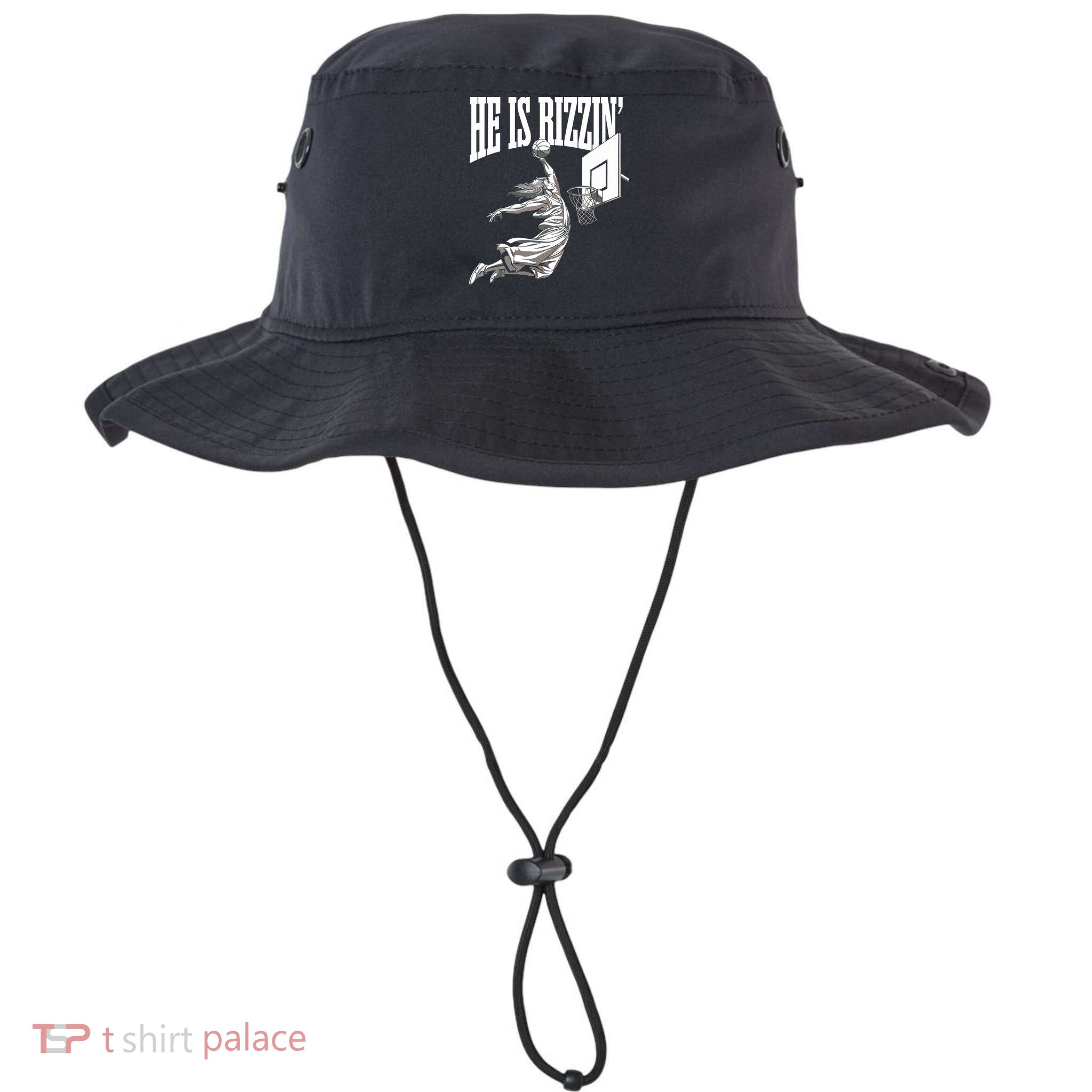 He Is Rizzin Basketball Jesus Dunk Memes Humor Bucket Hat