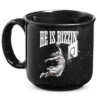 He Is Rizzin Basketball Jesus Dunk Memes Humor 15oz Campfire Ceramic Mug