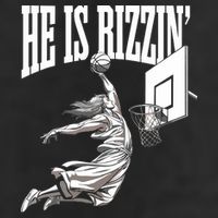 He Is Rizzin Basketball Jesus Dunk Memes Humor 15oz Campfire Ceramic Mug