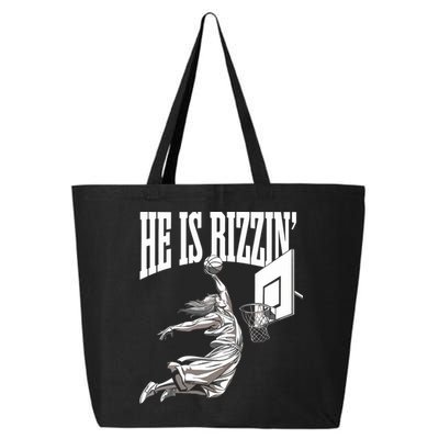 He Is Rizzin Basketball Jesus Dunk Memes Humor 25L Jumbo Tote