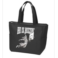 He Is Rizzin Basketball Jesus Dunk Memes Humor Zip Tote Bag