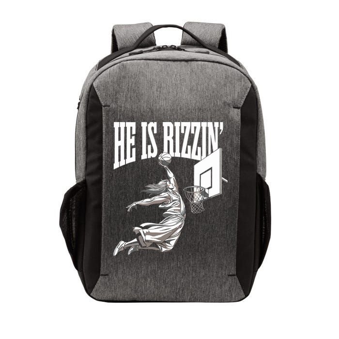 He Is Rizzin Basketball Jesus Dunk Memes Humor Vector Backpack