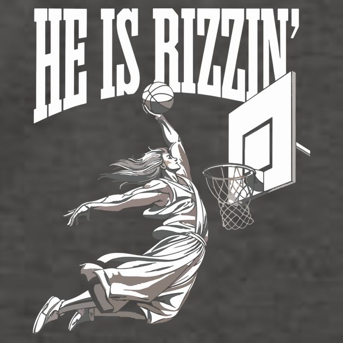 He Is Rizzin Basketball Jesus Dunk Memes Humor Vector Backpack