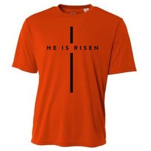 He Is Risen Cross Jesus Easter Day Christians Cooling Performance Crew T-Shirt