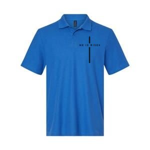 He Is Risen Cross Jesus Easter Day Christians Softstyle Adult Sport Polo