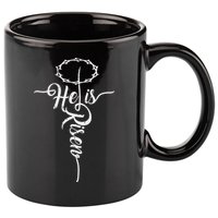 He Is Risen Cross Jesus Religious Easter Day Christians 11oz C Handle Ceramic Mug
