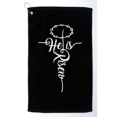 He Is Risen Cross Jesus Religious Easter Day Christians Golf Towel