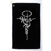 He Is Risen Cross Jesus Religious Easter Day Christians Golf Towel