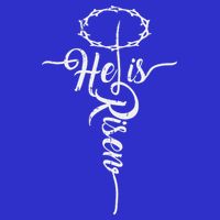 He Is Risen Cross Jesus Religious Easter Day Christians Button