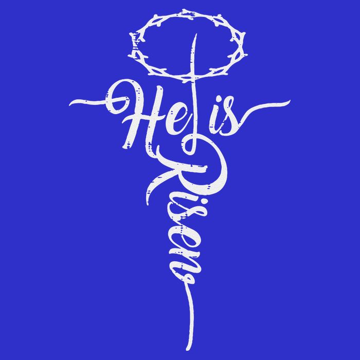 He Is Risen Cross Jesus Religious Easter Day Christians Button