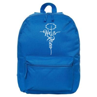 He Is Risen Cross Jesus Religious Easter Day Christians 16 in Basic Backpack
