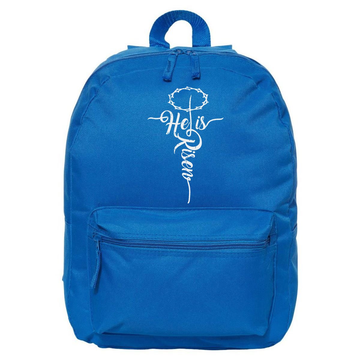 He Is Risen Cross Jesus Religious Easter Day Christians 16 in Basic Backpack