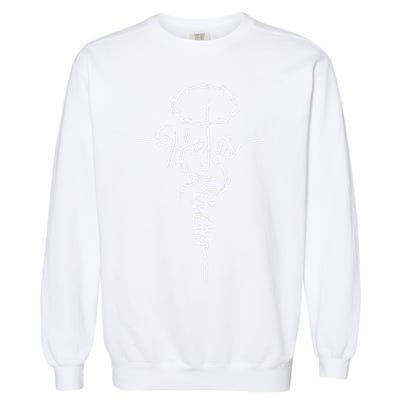 He Is Risen Cross Jesus Religious Easter Day Christians Garment-Dyed Sweatshirt