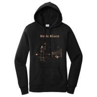 He Is Risen Jesus Playing Volleyball Easter Women's Pullover Hoodie