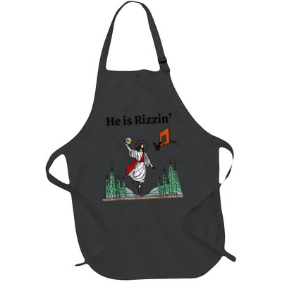 He Is Rizzin Easter Day Playing Basketball Full-Length Apron With Pockets